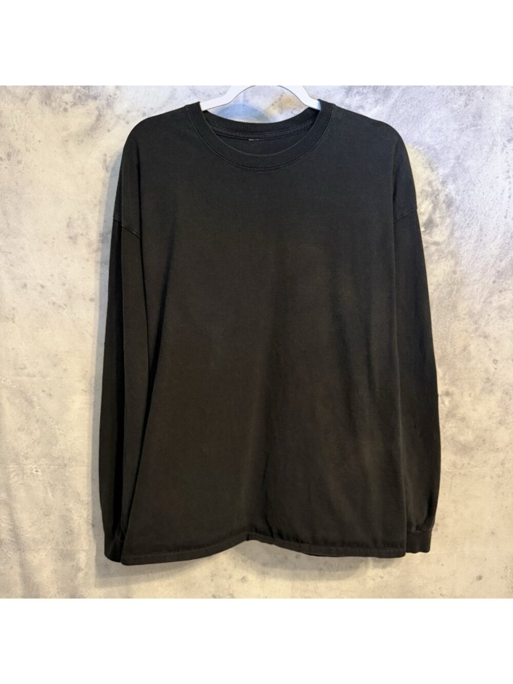 Vintage Y2K Black Long Sleeve T Shirt Mens Baggy Grunge Skate Tee 2XL XXL